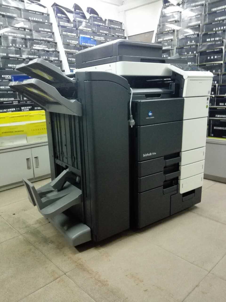 科頤辦公給圖書館安裝的柯尼卡美能達BH754e復印機